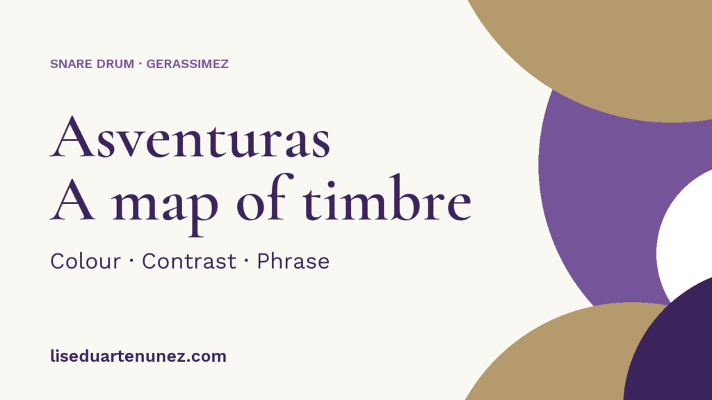 Asventuras A map of timbre — Colour, Contrast, Phrase.