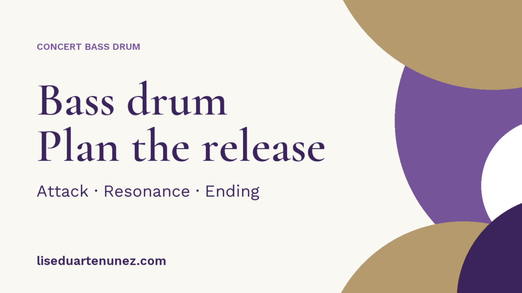 Bass drum Plan the release — Attack, Resonance, Ending.