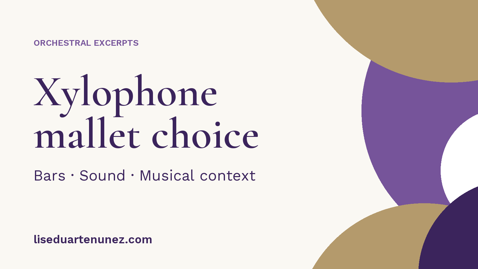 Xylophone mallet choice — Bars, sound, musical context.
